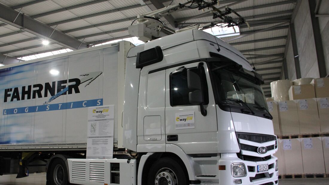 Feldversuch mit Oberleitungs-Lkw startet