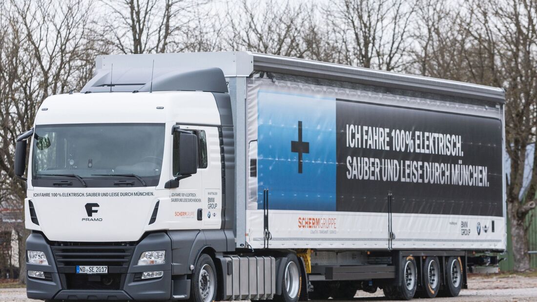 BMW setzt drei E-Lkw in München ein