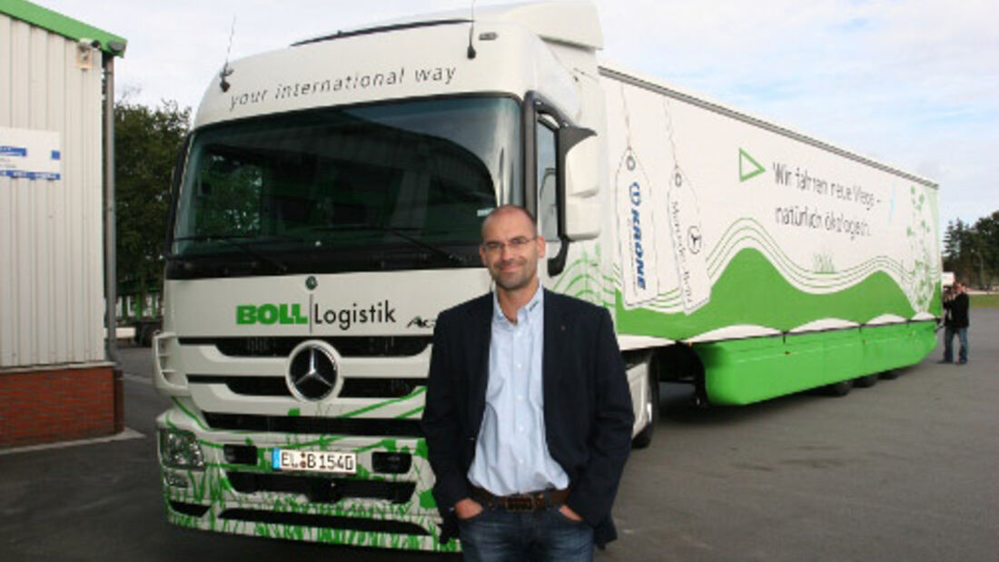 Spedition Boll testet Aerodynamik-Sattelzug