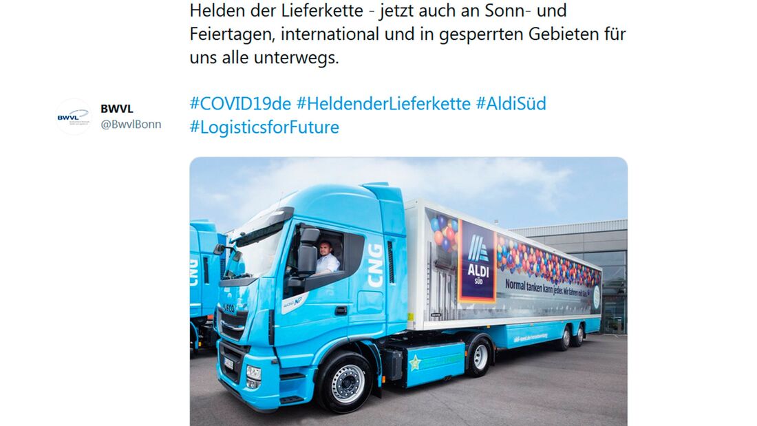 Fahrer sind Helden der Lieferkette