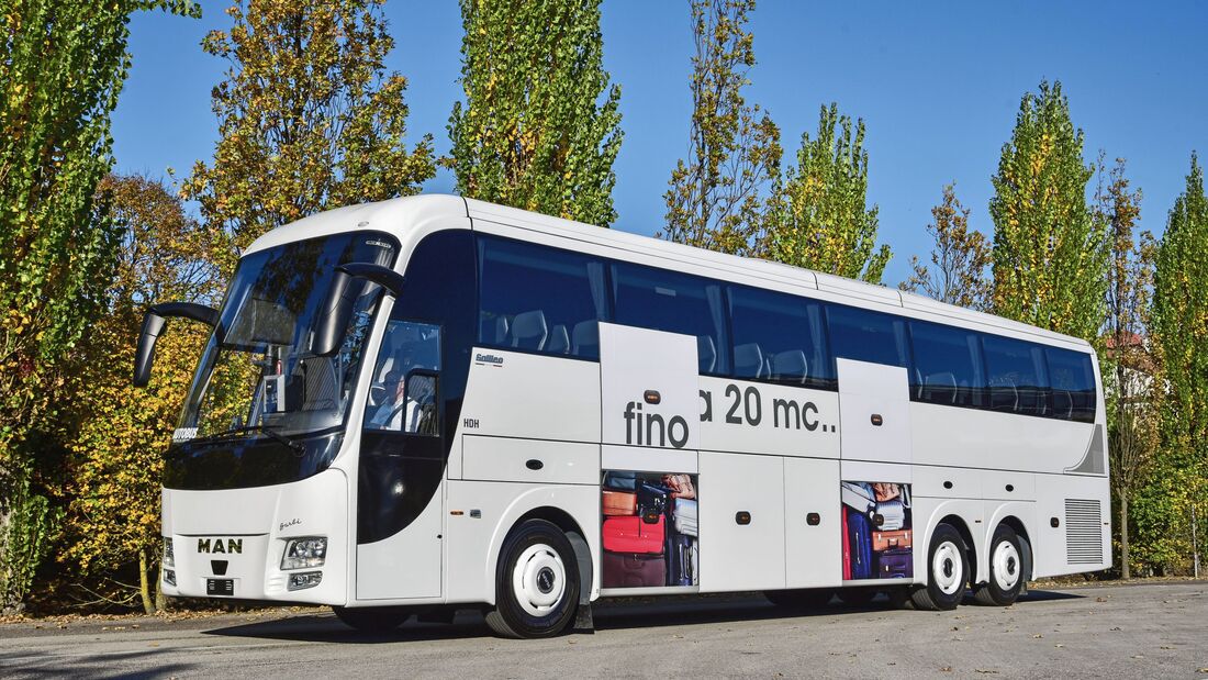 Fünf fein differenzierte Reisebusse