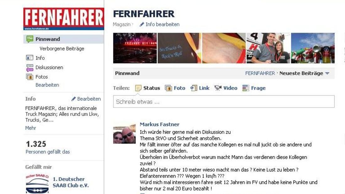 Werde FERNFAHRER-Freund auf Facebook!