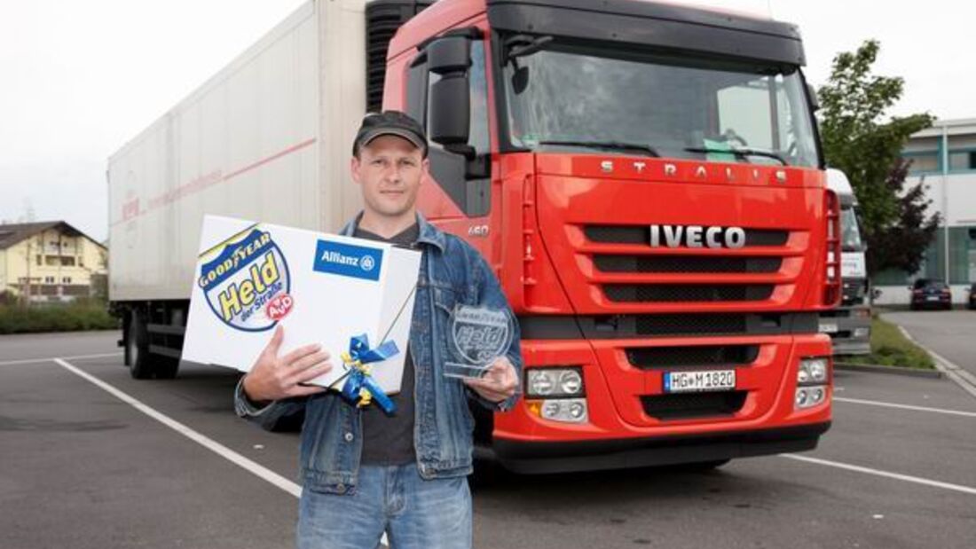 Lkw-Fahrer rettet Pkw-Lenker