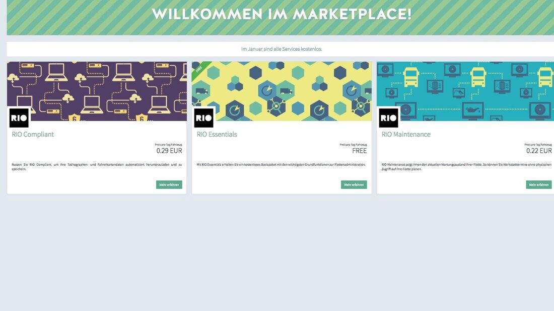 RIO Marketplace ist live