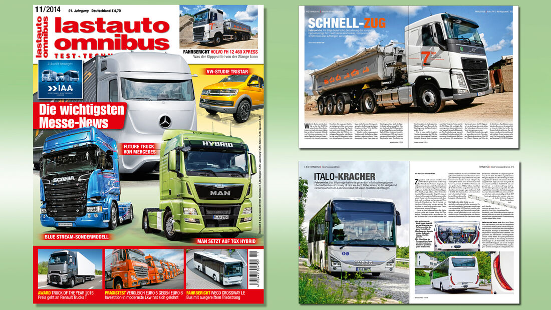 lastauto omnibus liegt neu am Kiosk