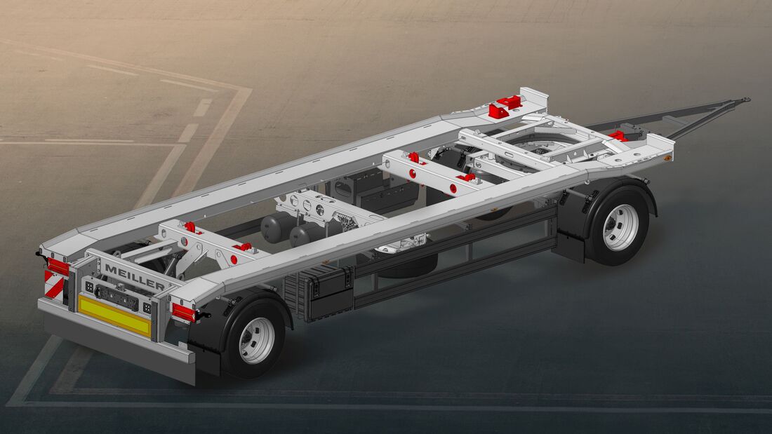 Meiller zeigt neuen Behältertransportanhänger