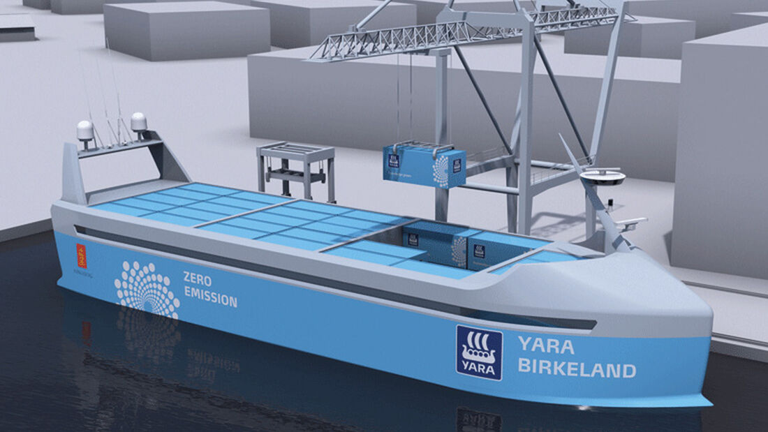 Autonomes Frachtschiff transportiert emissionsfrei