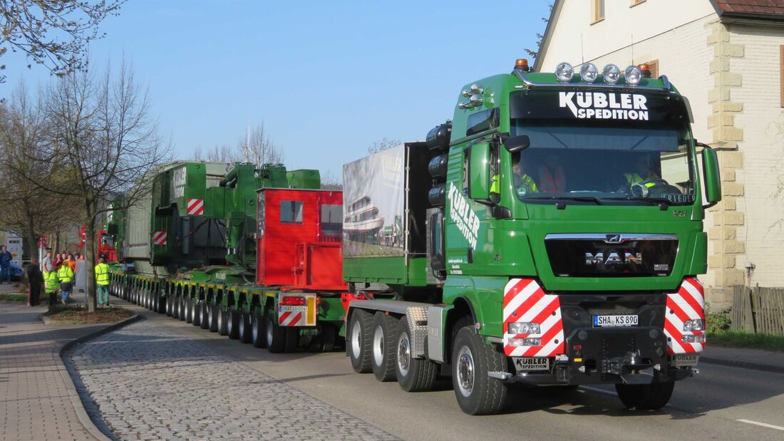 514 Tonnen rollen mit Kübler durch Hohenlohe