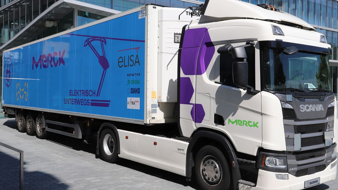 Erster Werkverkehr mit Oberleitungs-Lkw