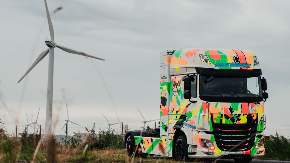 Verteiler-Lkw mit Wasserstoff