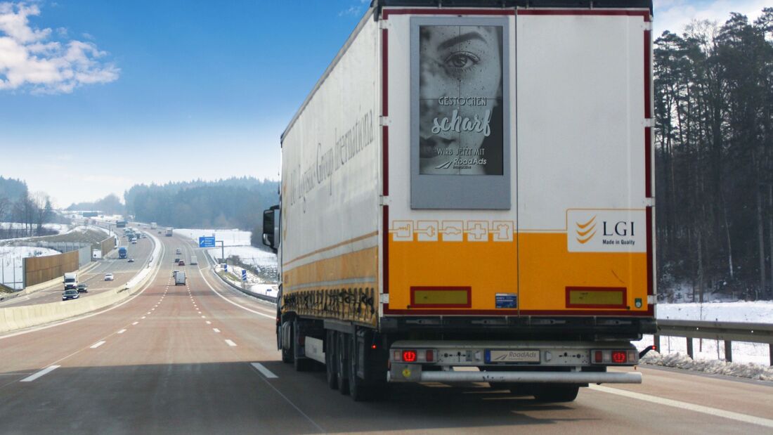 Digitale Lkw-Werbung im TV