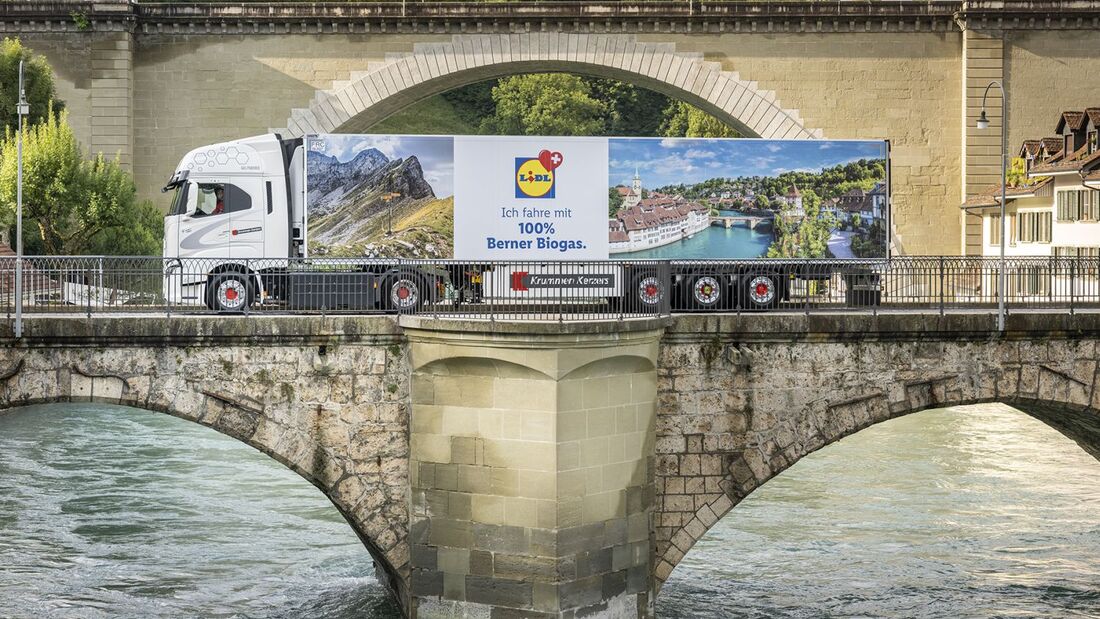 Lidl fährt mit Ökostrom und Biogas