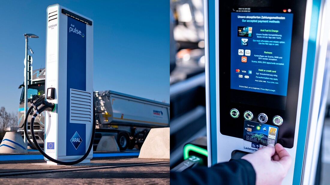 Aral startet Megawatt-Ladenetz für E-Lkw