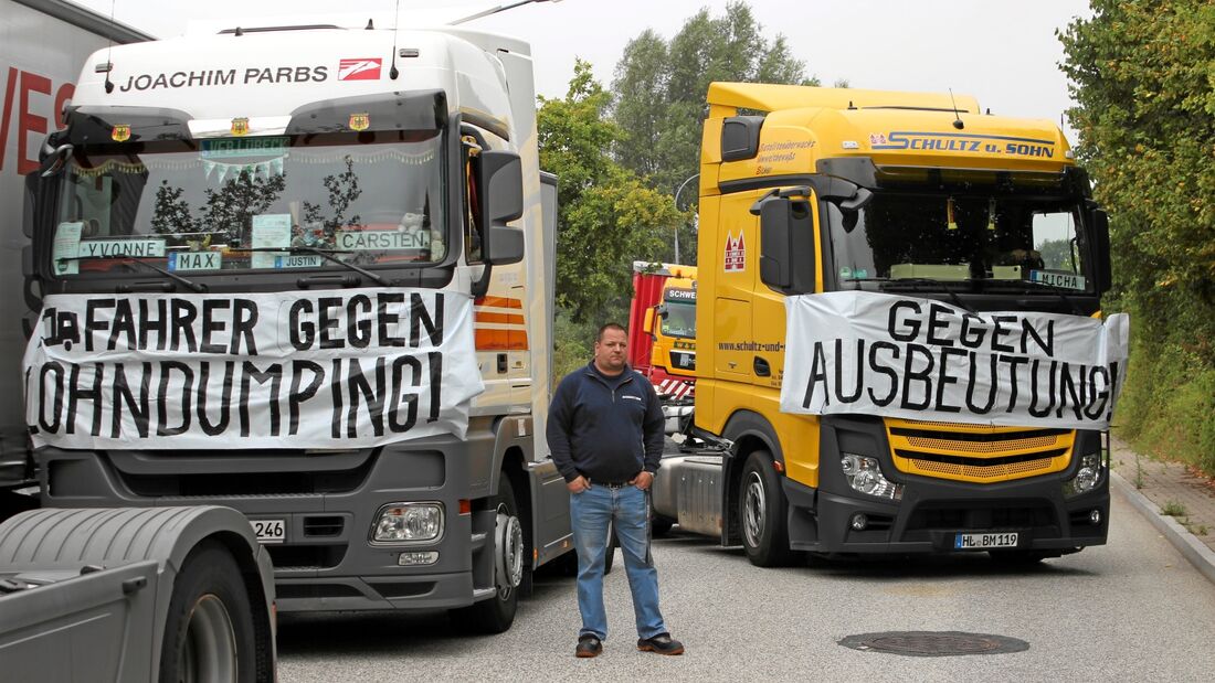 Protestzug gegen Sozialdumping
