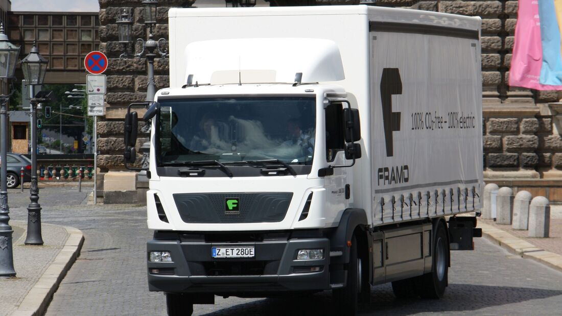 Framo zeigt elektrifizierte Lkw