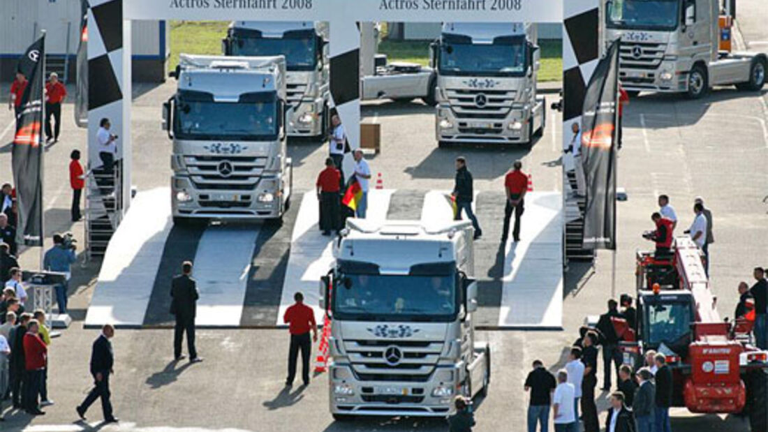 Neuer Mercedes-Benz Actros: Zur Markteinführung Sternfahrt mit 350 Vorführfahrzeugen