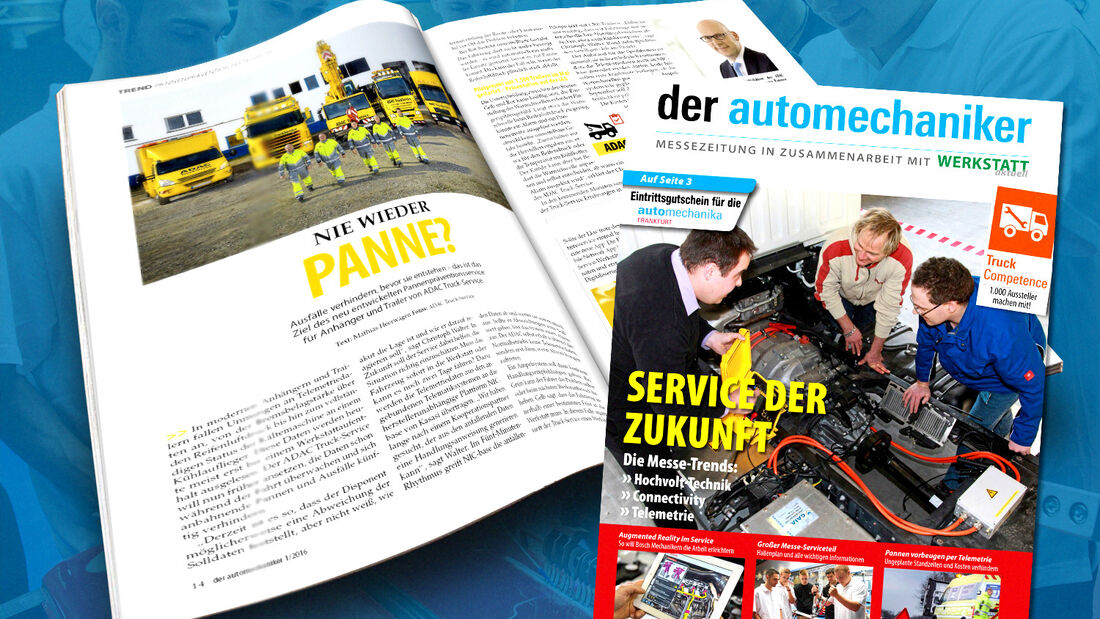 Messezeitung "der automechaniker" in lastauto omnibus