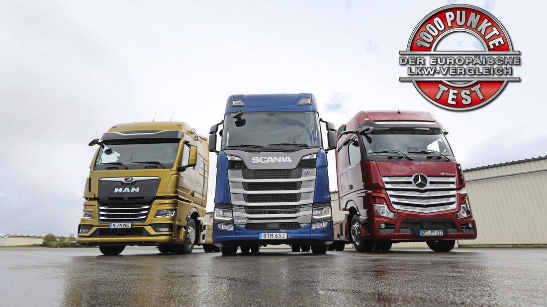 MAN TGX, Mercedes Actros, Scania 540 S im Vergleich