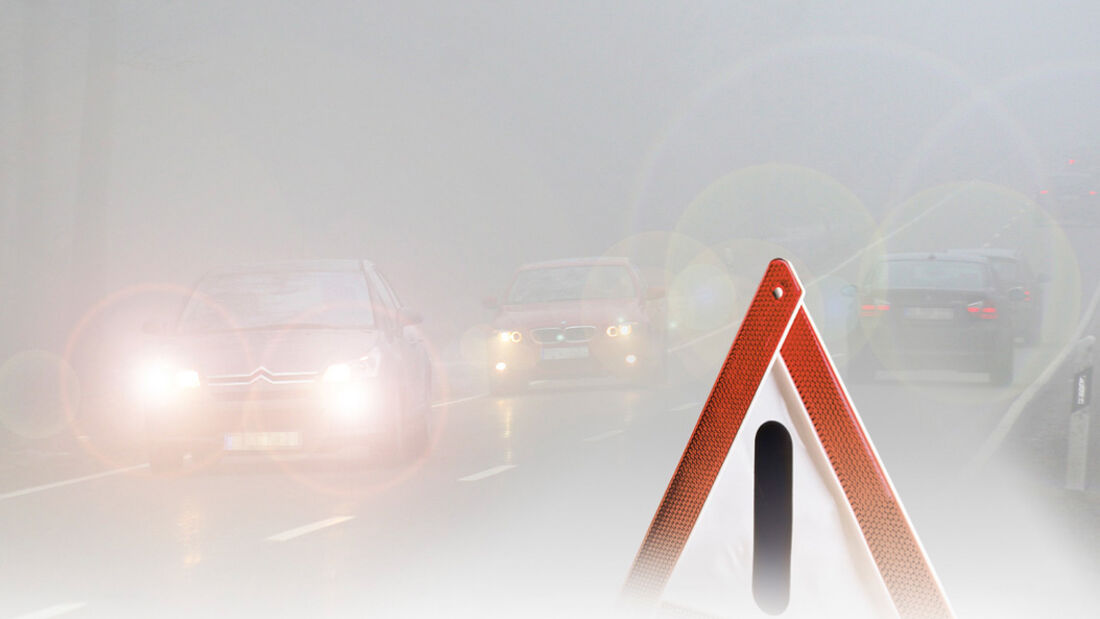 Bei Nebel runter vom Gas