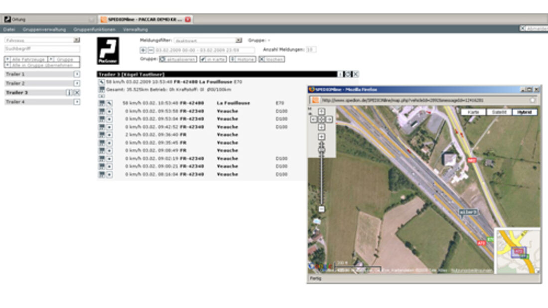 Trailerortung bei PacLease.