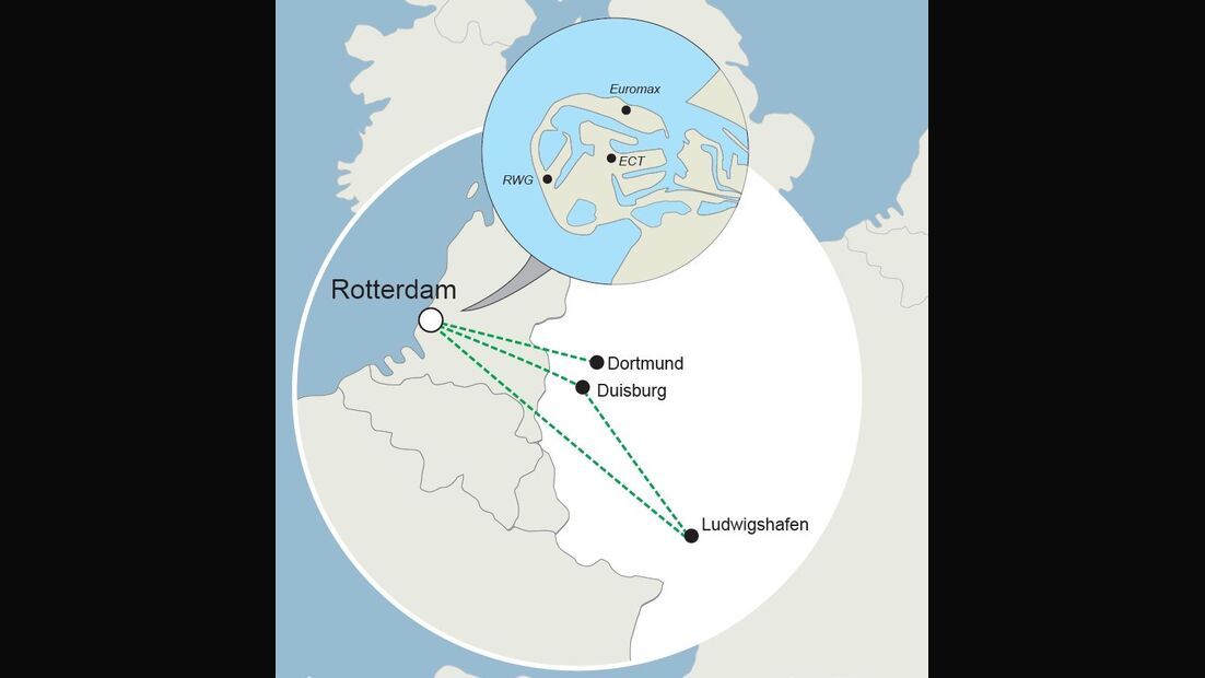 CMA CGM verbindet Rotterdam und deutsches Hinterland