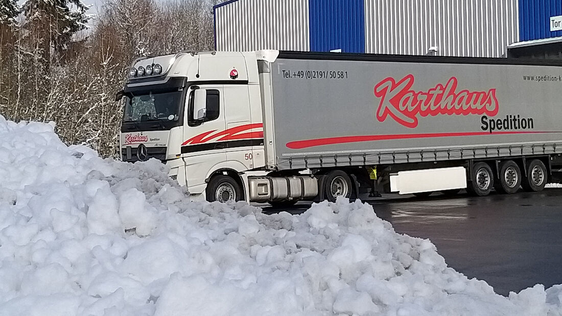 lkw, schnee, winter