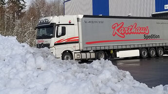 lkw, schnee, winter