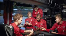 mannschaftsbus, man, fußball, eishockey, handball