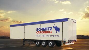 schmitz cargobull, trailer, sonnenuntergang