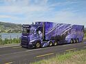 supertruck, airbrush, purple rain, prince, scania