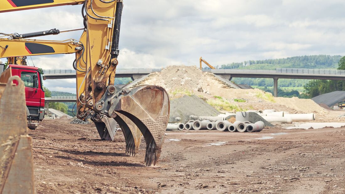 the motorway construction